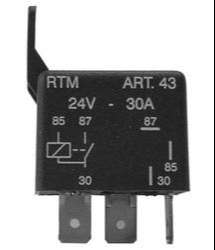 RTM MINI RELAY BOCINA 24V 3T C/SOPORTE