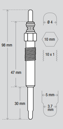 KESSEL BUJIA INCAND. CADDY-GOLF AUDI A3/4 SEAT  
