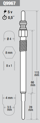 KESSEL BUJIA INCAND. P 408 2.0 HDI-P 3008 2.0-HYBRID 4  