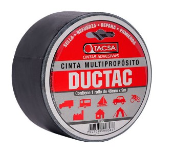 TACSA CINTA MULTIPROPOSITO DUCTAC 48MM X9 NEGRO  