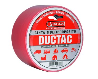 TACSA CINTA MULTIPROPOSITO DUCTAC 48MM X9 ROJO  