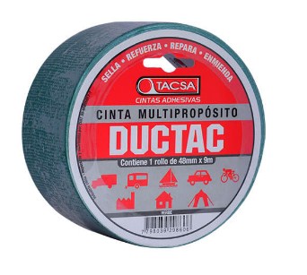 TACSA CINTA MULTIPROPOSITO DUCTAC 48MM X9 VERDE  