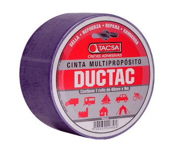 TACSA CINTA MULTIPROPOSITO DUCTAC 48MM X9 VIOLETA  
