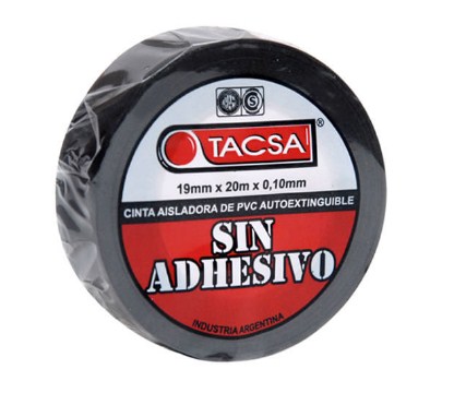 TACSA CINTA AISLADORA S/PEGAMENTO 19MM X 20M  