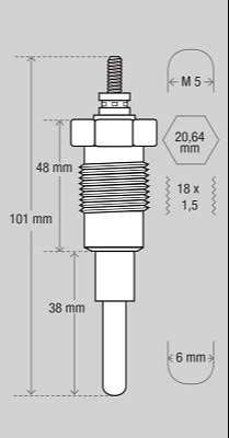 👍💲OFERTA VALEO BUJIA INCAND. P 404-P 504-RASTROJERO-DEUTZ = KESSEL 9534