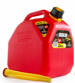 DRIVEN BIDON PLASTICO PROFESIONAL 10L ROJO APTO COMBUSTIBLE ANTIESTATICO - ANTIVENTEO - TRABA SEG. DESCARGA A 45 GRADOS