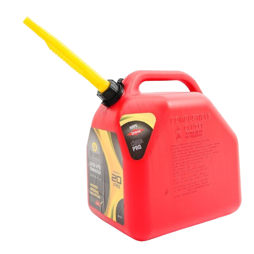 DRIVEN BIDON PLASTICO PROFESIONAL 20L ROJO APTO COMBUSTIBLE ANTIESTATICO ANTIVENTEO TRABA SEG. DESCARGA A 45 GRADOS