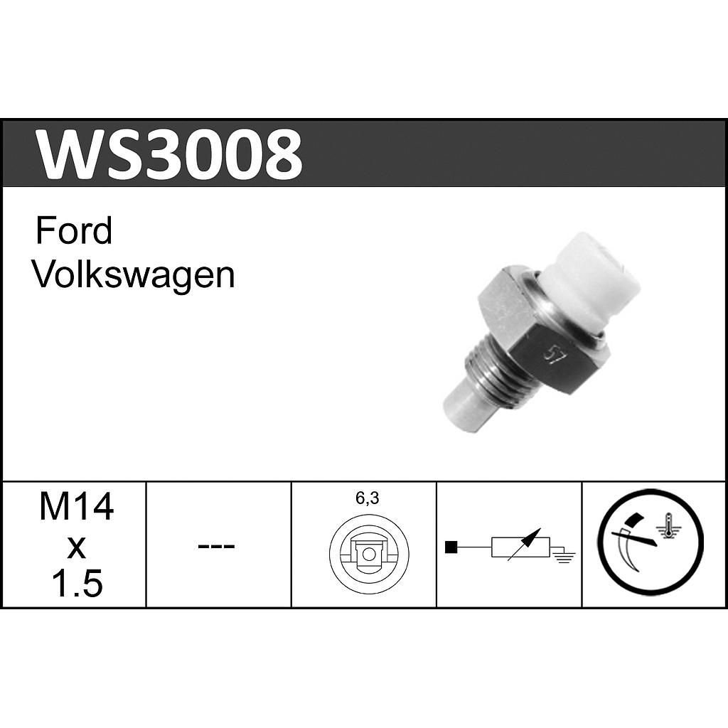 MLH SENSOR TEMPERATURA AGUA ESCORT 1.3 VW GOL  (AD)