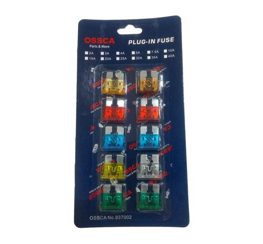 OSSCA FUSIBLE FICHA COMUN SURTIDO 10 BLISTER X (100 UNIDADES)