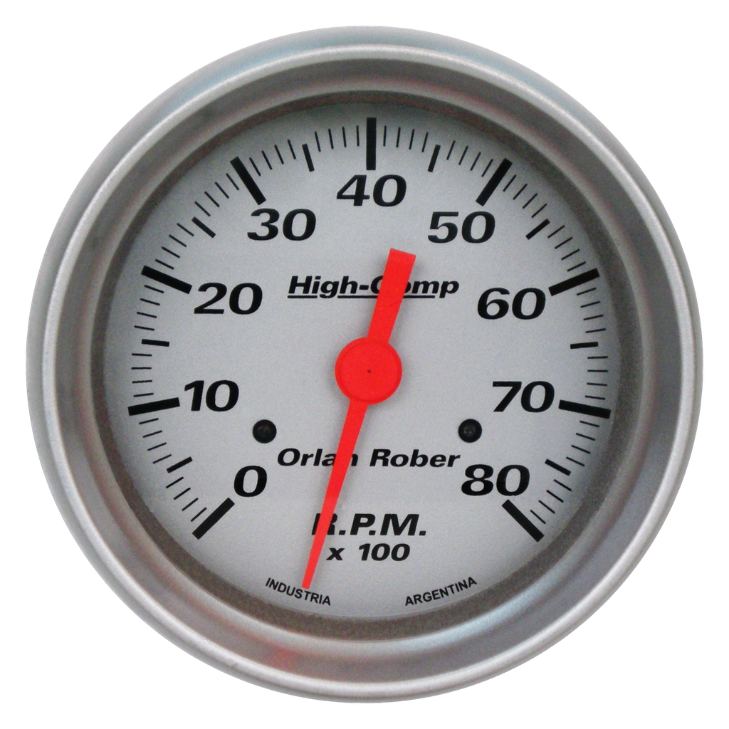 OR TACOMETRO 12V 8000 RPM *H-COMP PLATA*