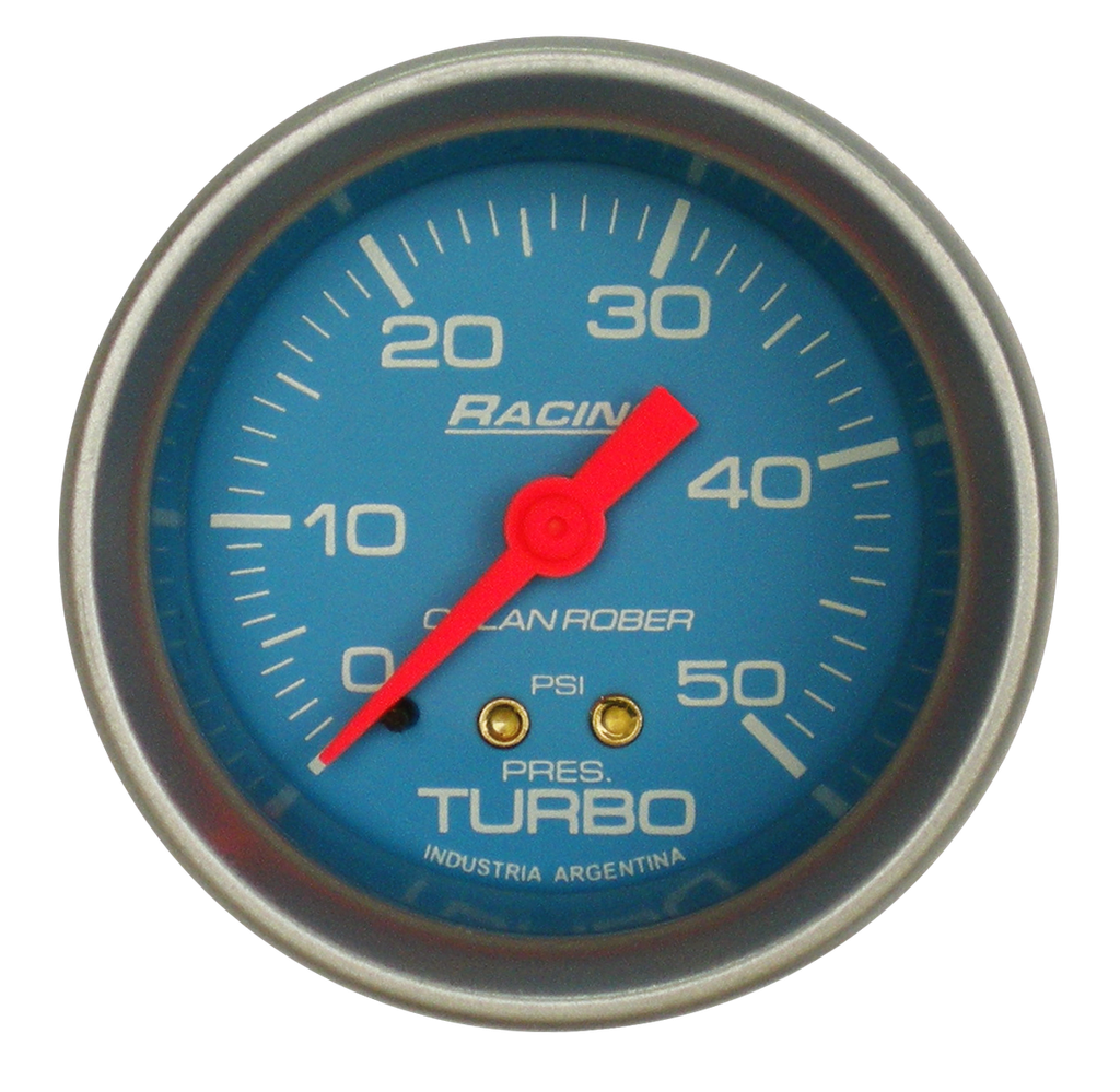 OR MANOMETRO PRESION DE TURBO 50PSI 52MM *CELESTE*