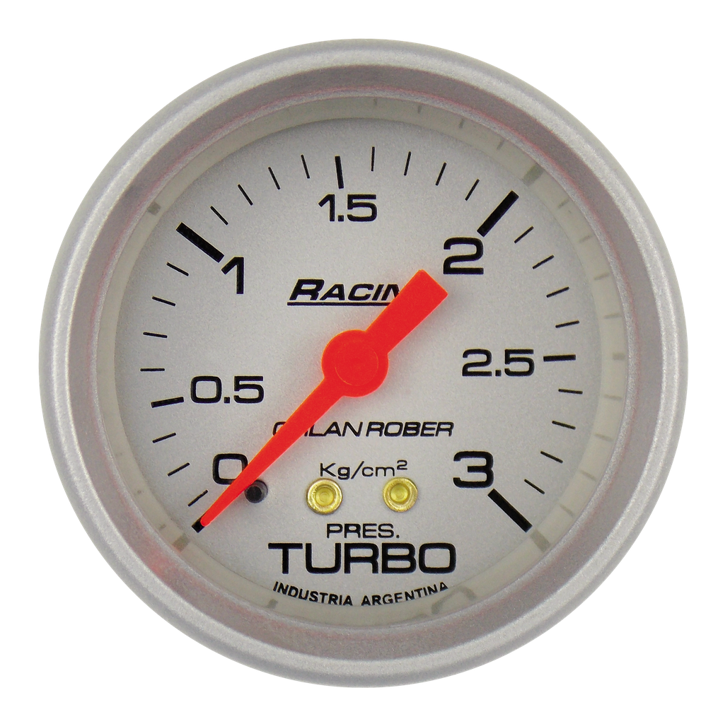 OR MANOMETRO PRESION DE TURBO 3KG 52MM *PLATA*