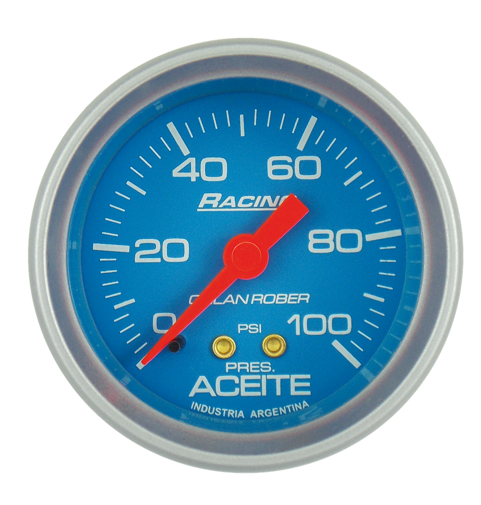 OR MANOMETRO MECANICO ACEITE 100PSI 52MM *CELESTE*