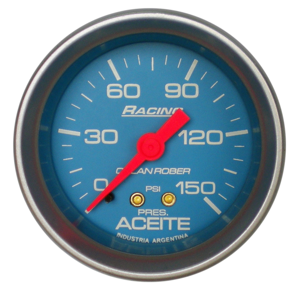 OR MANOMETRO MECANICO ACEITE 150PSI 52MM *CELESTE*