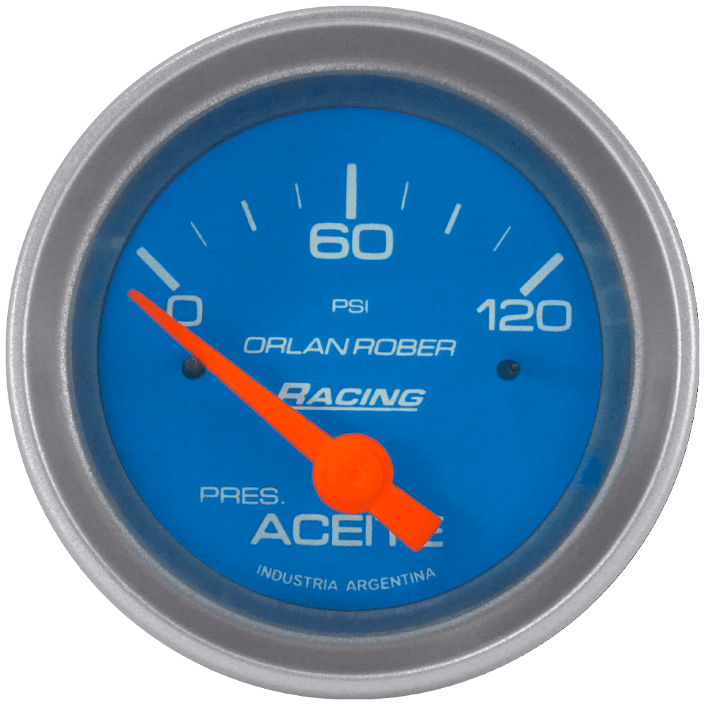 OR MANOMETRO ELECTRICO ACEITE 12V 120PSI 52MM *CELESTE*