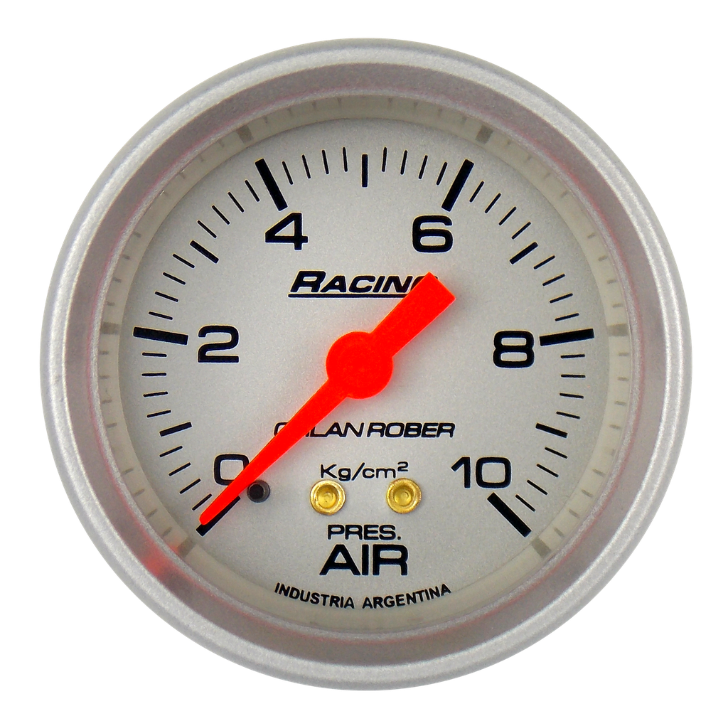 OR MANOMETRO MECANICO PRESION AIRE 10Kg/cm2 52MM *PLATA*