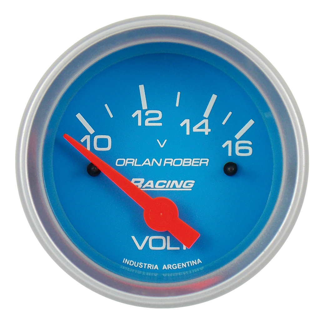OR VOLTIMETRO 12V 10-16V 52MM *CELESTE*