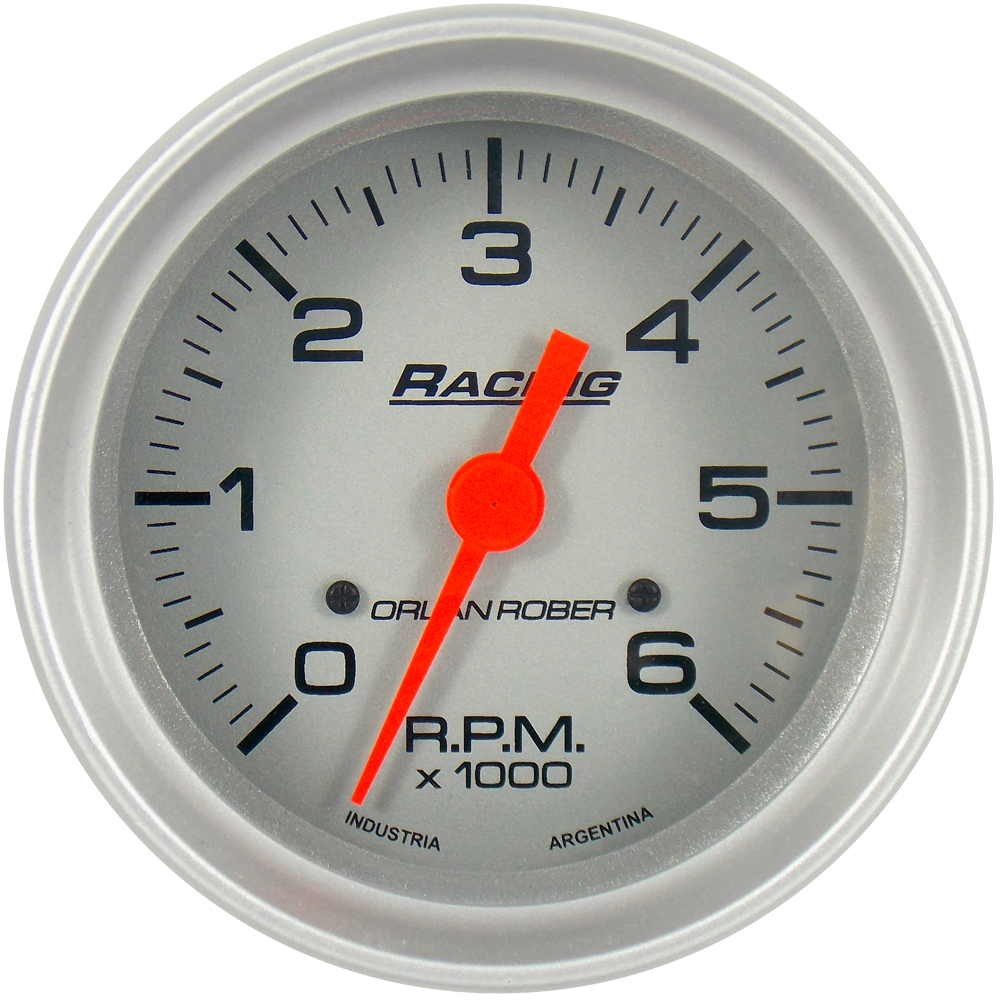 OR TACOMETRO 12V 6000RPM 80MM *PLATA*