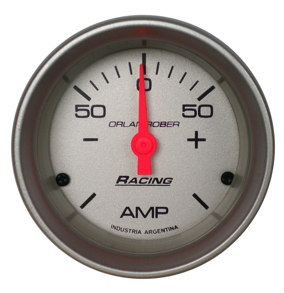 OR AMPERIMETRO 50-0-50 52MM *PLATA*