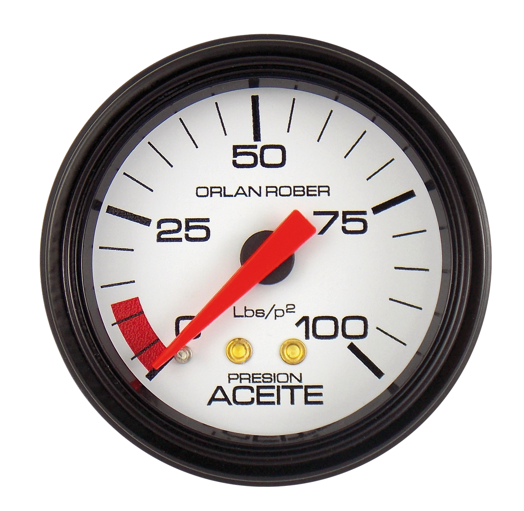 OR MANOMETRO ACEITE 100 LIBRAS 52MM *L.BLANCA*