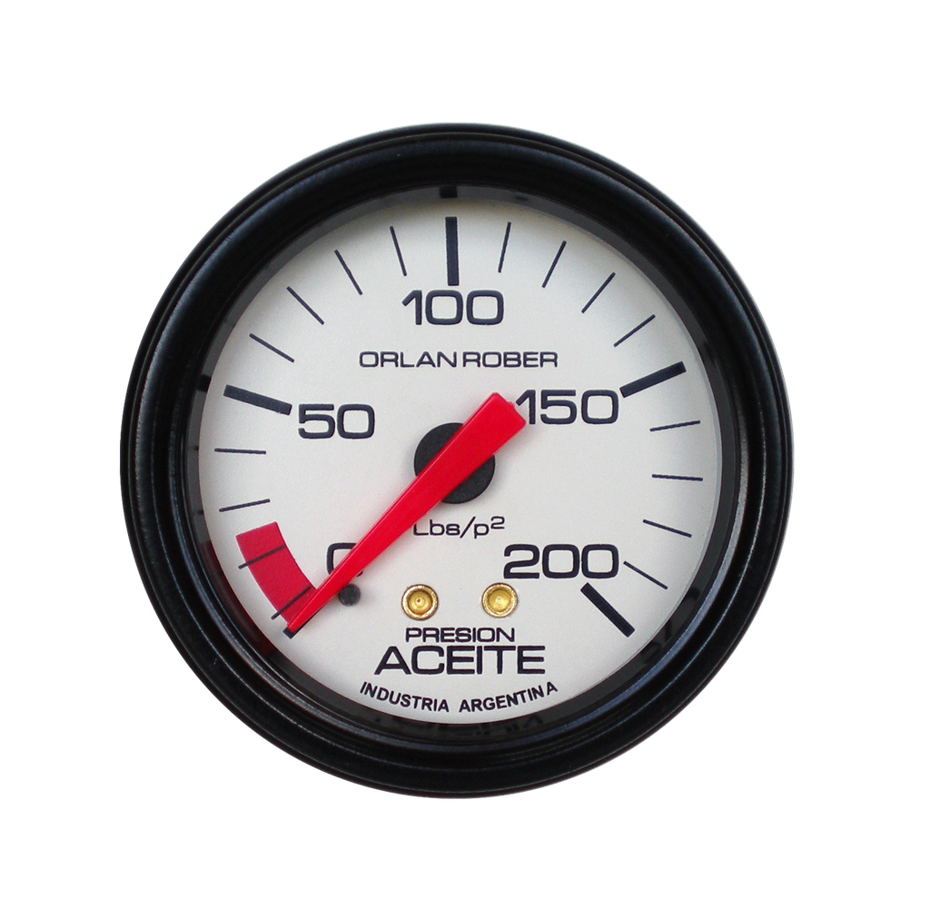 OR MANOMETRO ACEITE 200 LIBRAS 52MM *L.BLANCA*