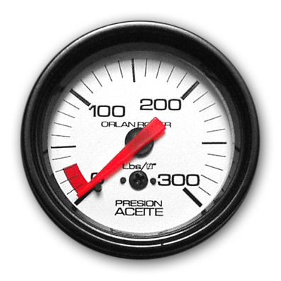 OR MANOMETRO ACEITE 300 LIBRAS 52MM *L.BLANCA*
