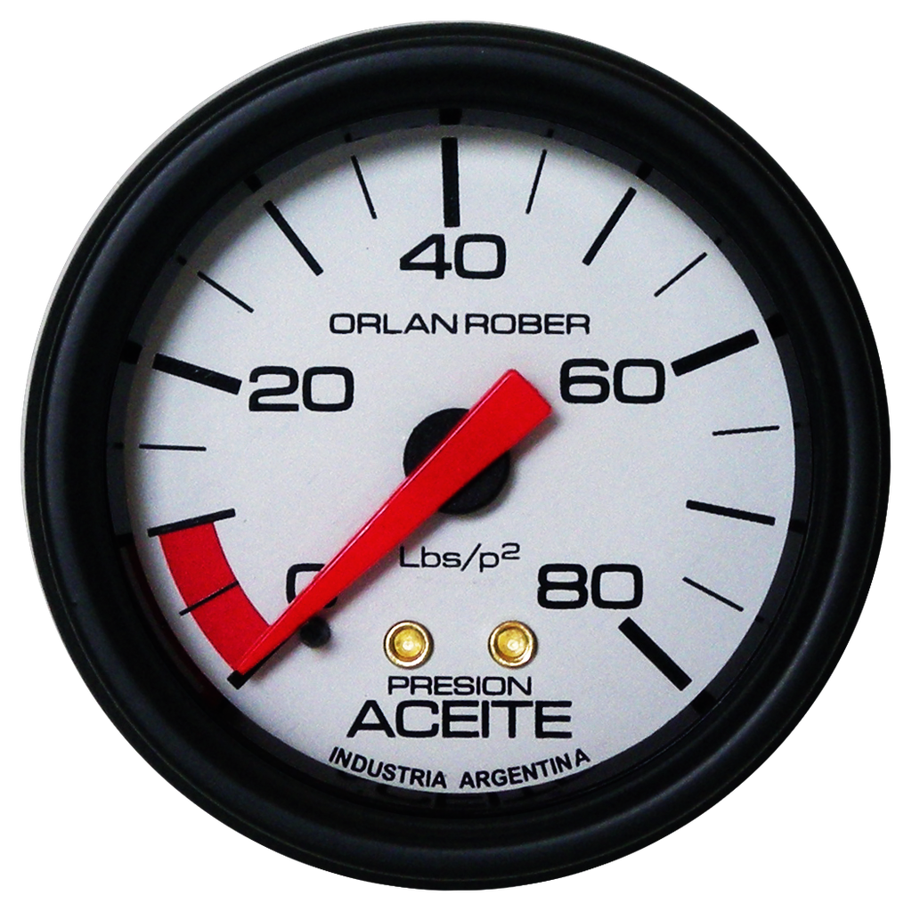 OR MANOMETRO ACEITE 80 LIBRAS 52MM *L.BLANCA*