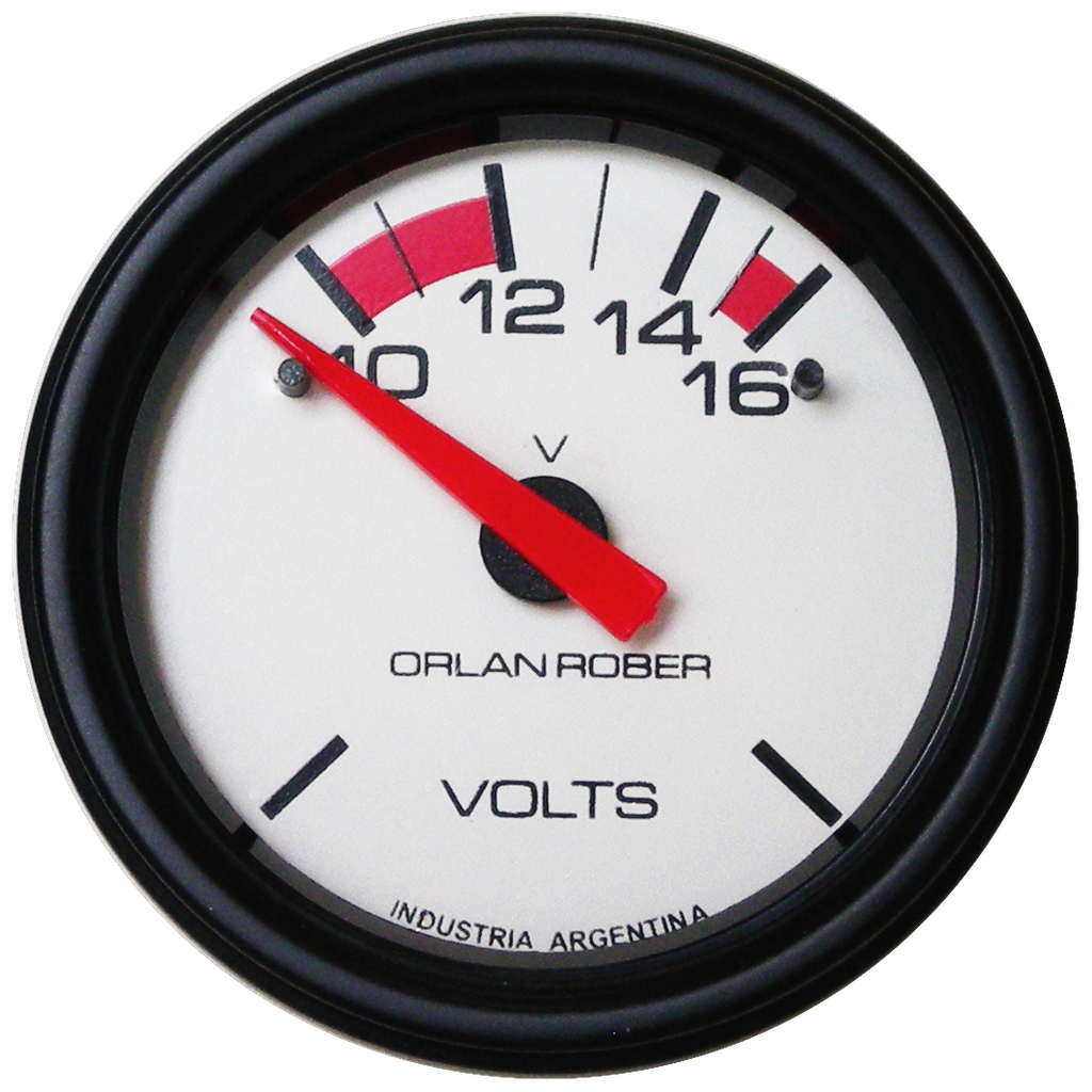 OR VOLTIMETRO 12V 10-16v 52MM *L.BLANCA*