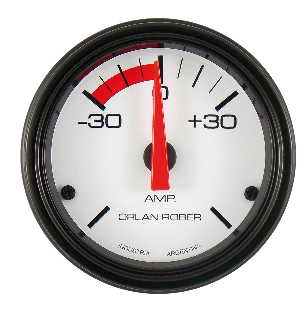 OR AMPERIMETRO 30-0-30 52MM *L.BLANCA*