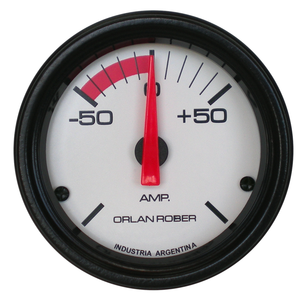 OR AMPERIMETRO 50-0-50 52MM *L.BLANCA*