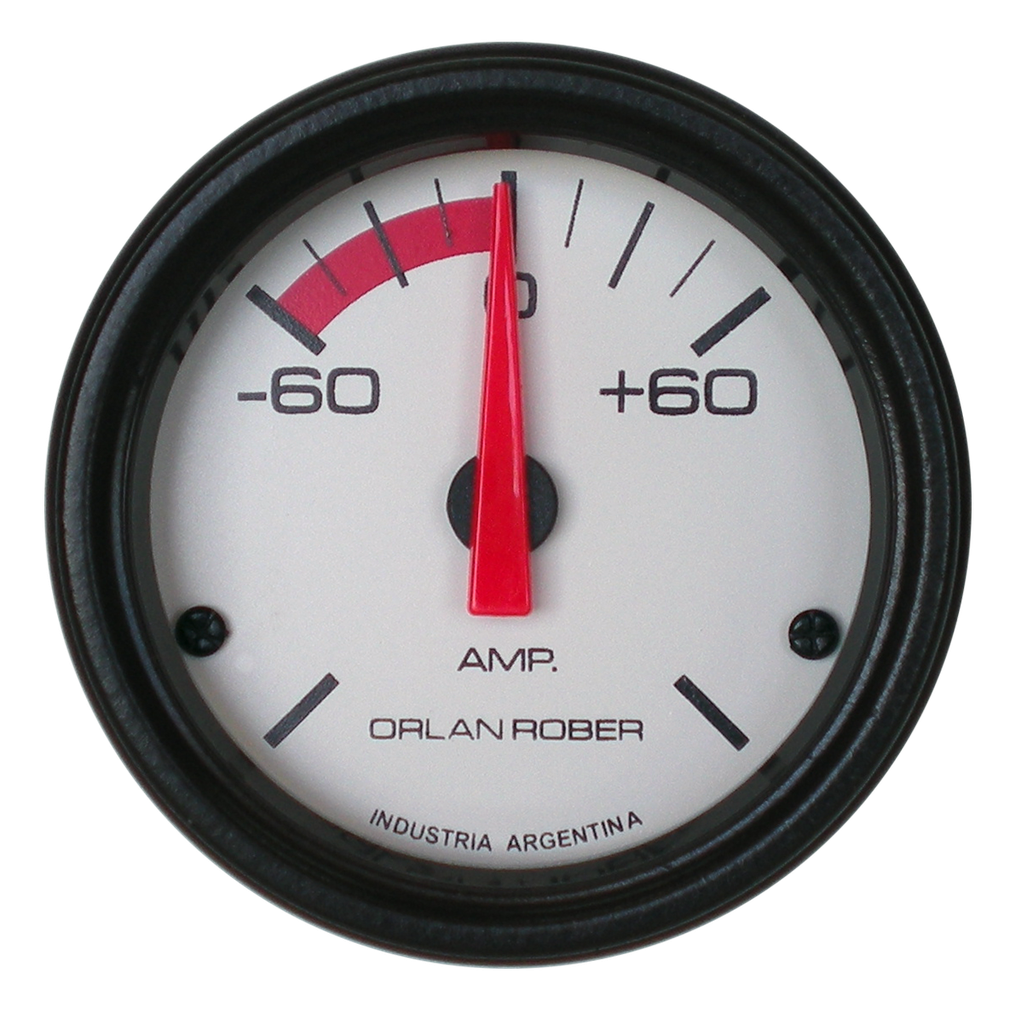 OR AMPERIMETRO 60-0-60 52MM *L.BLANCA*
