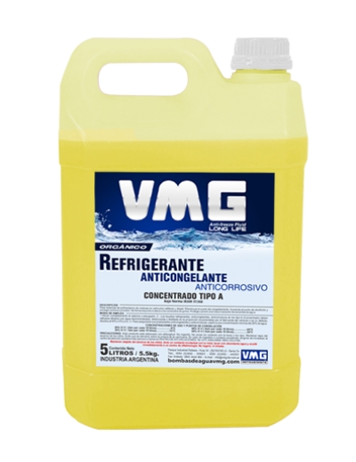 VMG LIQUIDO REFRIGERANTE ORGANICO LONG LIFE X5 LTS AMARILLO