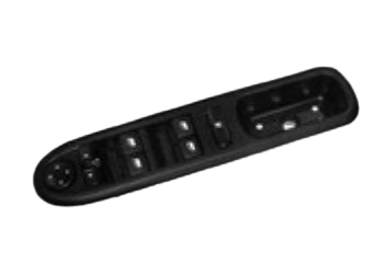 VUARAM TECLA LEVANTA VIDRIOS CUADRUPLE / CONTROL DE ESPEJOS PEUGEOT 307 308 / ILUMINADA