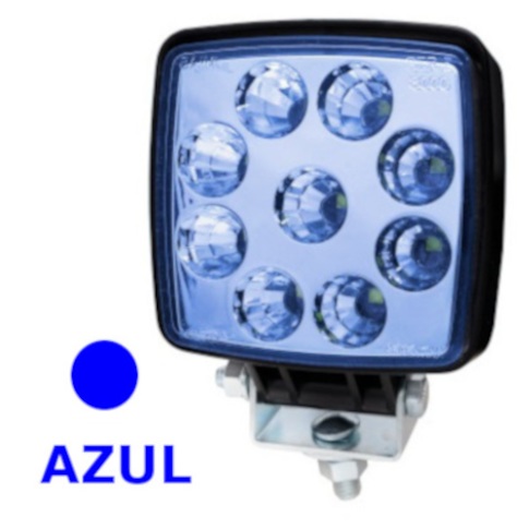 BAIML REFLECTOR DE POTENCIA 9 LEDS 120W 12/24 V LENTE ACRILICO PMMA LUZ AZUL