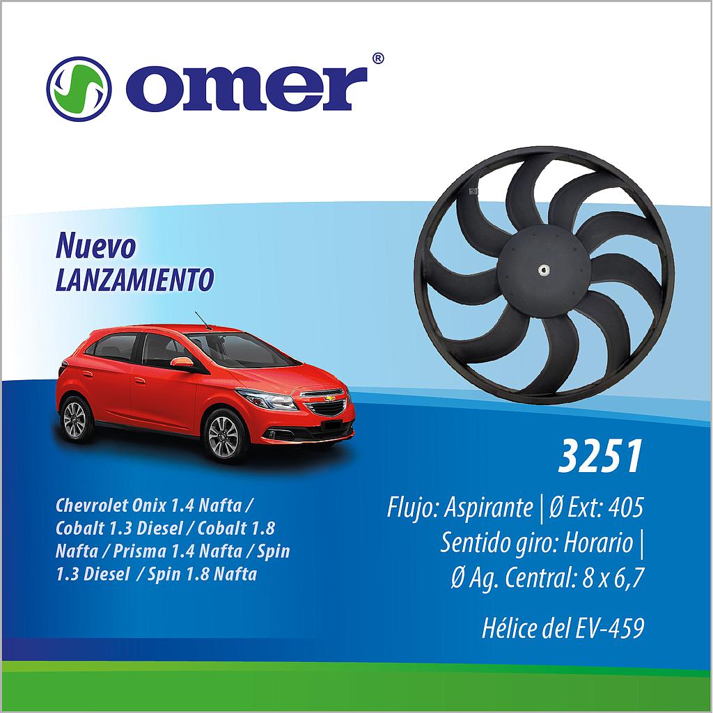 OMER PALA CHEVROLET ONIX 1.4N COBALT 1.3D 1.8N PRISMA 1.4N SPIN 1.3D 1.8N EXT 405 HORARIO CENTRAL 8X6.7 (EV459)