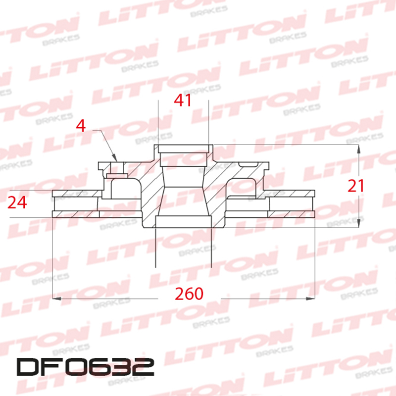 LITTON DISCO FRENO CORSA 1.6 1.8 MERIVA PRISMA 14" V/D