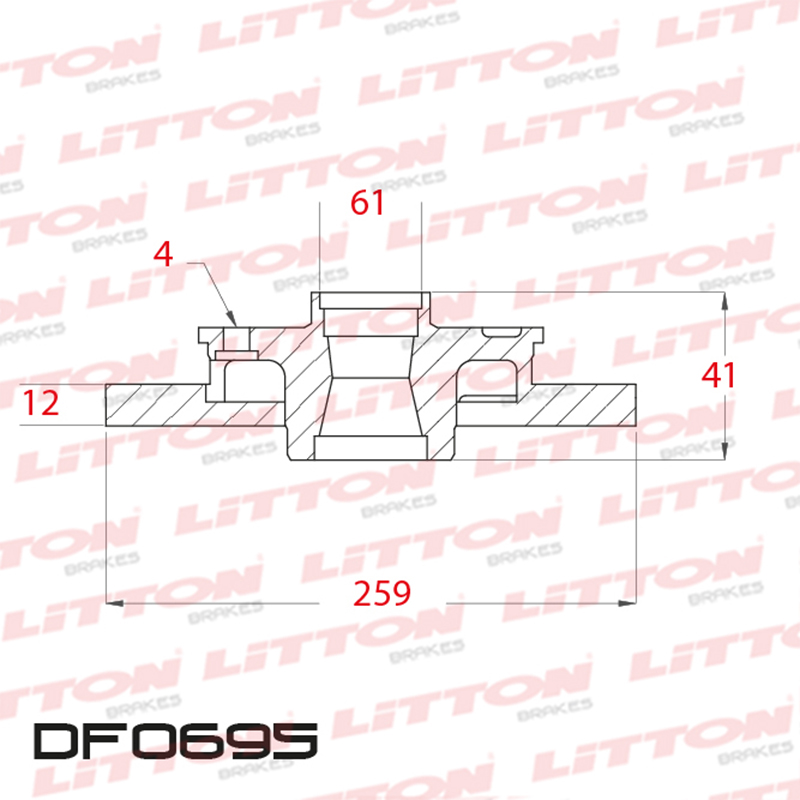 LITTON DISCO FRENO CLIO MIO 08/ LOGAN 1.4 SANDERO 1.8 16V 07/ S/D