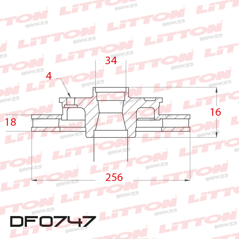 LITTON DISCO FRENO VW GOL TREND 08/ SAVEIRO VOYAGE 1.6 8V V/D