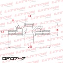 [DF0747.0500] LITTON DISCO FRENO VW GOL TREND 08/ SAVEIRO VOYAGE 1.6 8V V/D
