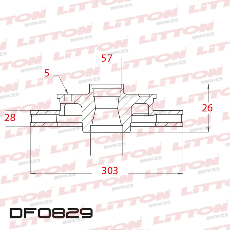 LITTON DISCO FRENO VW AMAROK 2.0 TDI 10 D/V