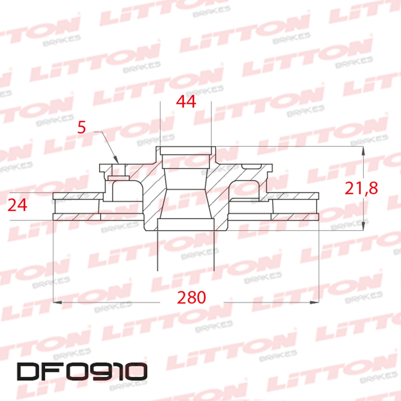 LITTON DISCO FRENO RENAULT DUSTER OROCH CAPTUR FLUENCE 2.0 16V V/D