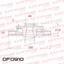 [DF0910.0500] LITTON DISCO FRENO RENAULT DUSTER OROCH CAPTUR FLUENCE 2.0 16V V/D