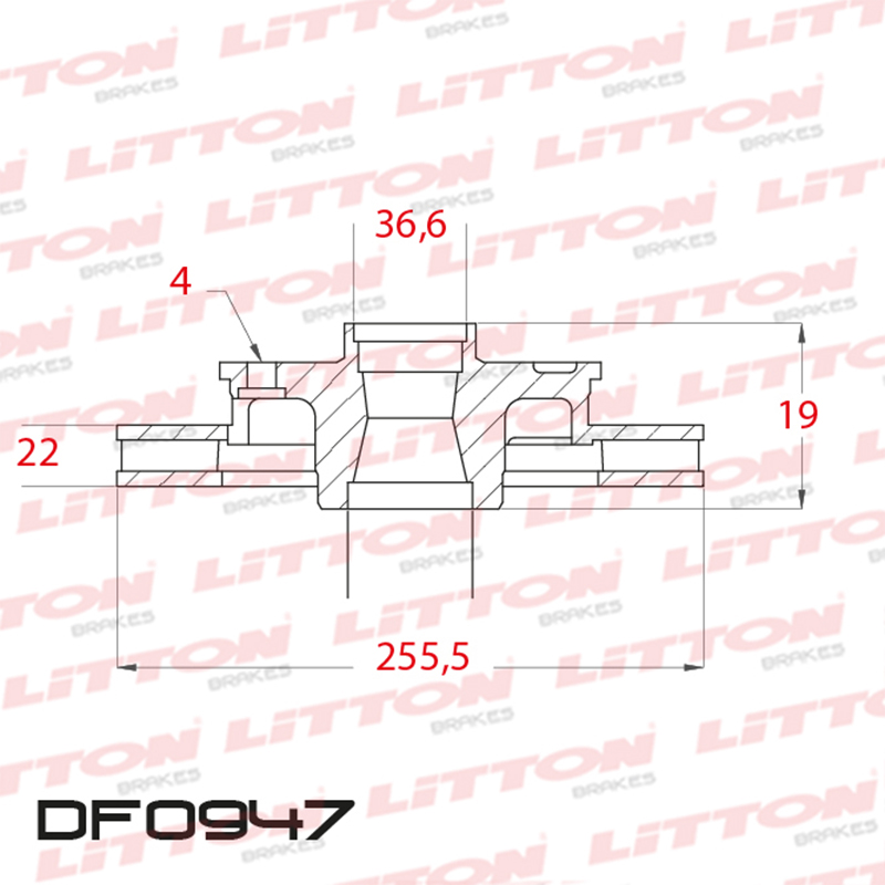 LITTON DISCO FRENO VW UP 14/ GOL TREND SAVEIRO VOYAGE GOLF 1.6 S/T