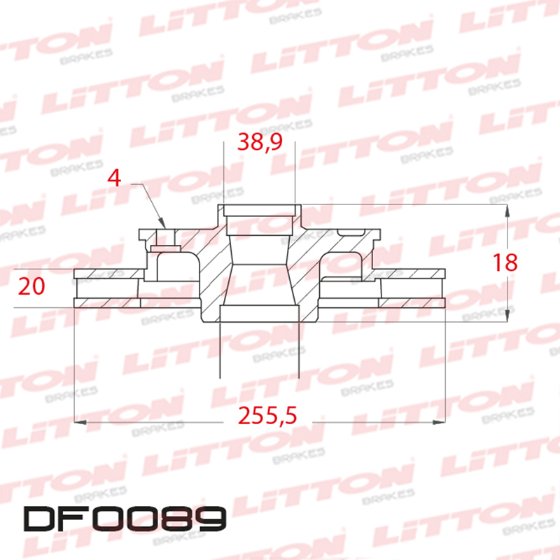 LITTON DISCO FRENO VW GOL 94/ CSDDY 1.6MI 1.9D GOLF POLO SAVEIRO 1.6 1.8 1.9 TDI V/D