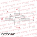 [DF0097.0500] LITTON DISCO FRENO ESCORT FIESTA ZETEC KA 1.6 ORION COURRIER V/D