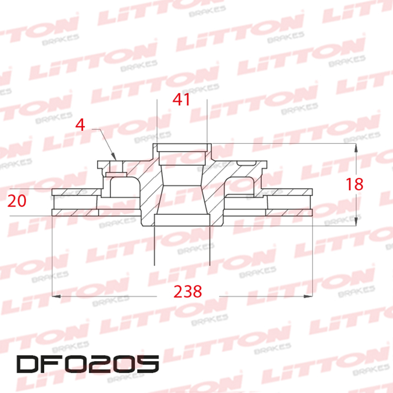 LITTON DISCO FRENO CLIO 04/.. R11-9-19 KANGOO MEGANE 1.6 8V SYMBOL V/D