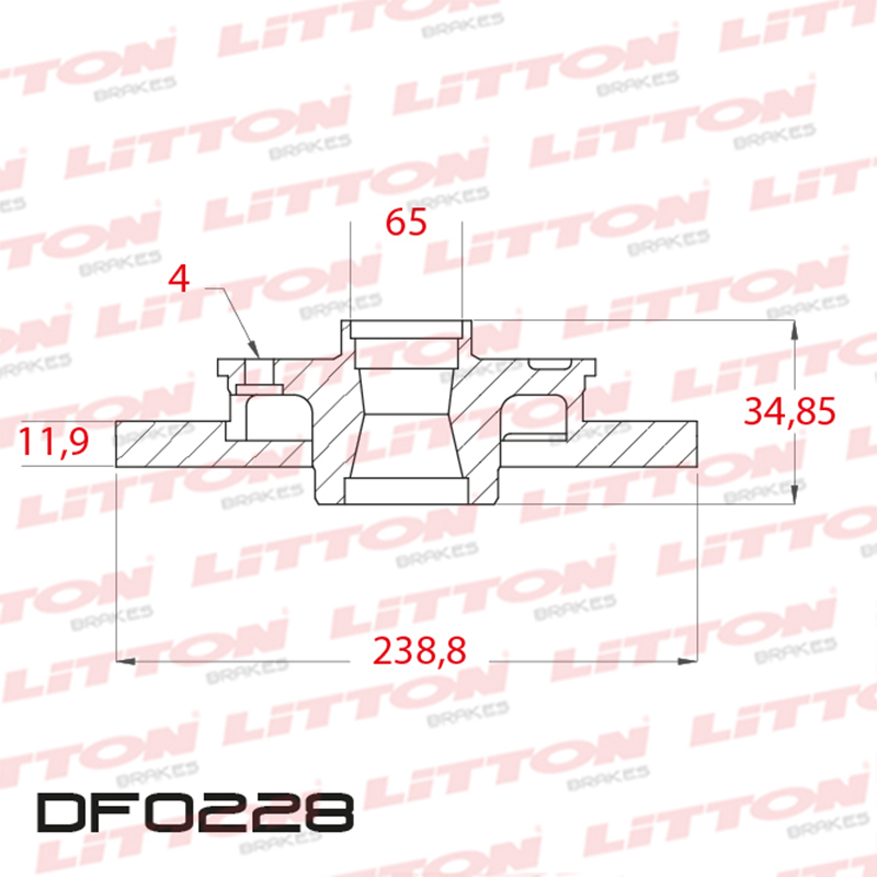 LITTON DISCO FRENO GOL SENDA SAVEIRO GACEL CADDY 91> S/D