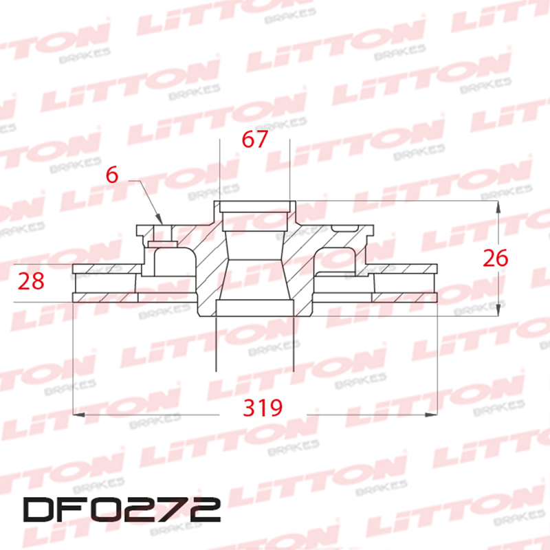 LITTON DISCO FRENO TOYOTA HILUX SW4 2.5 TURBO 3.0D 40D 05 V/D