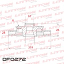 [DF0272.0500] LITTON DISCO FRENO TOYOTA HILUX SW4 2.5 TURBO 3.0D 40D 05 V/D