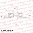 [DF0287.0500] LITTON DISCO FRENO WV BORA GOLF 1.6 1.8 2.0 SURAN 1.6 8V 10/.. NEW BEETLE S/T (FREMAX 5601)